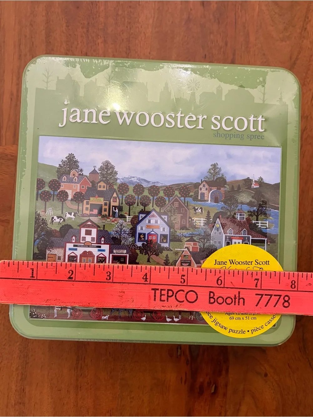 Vtg 2005 New Keepsake Tin Jane Wooster Scott Puzzle 1000pc 3314-6 Shopping Spree